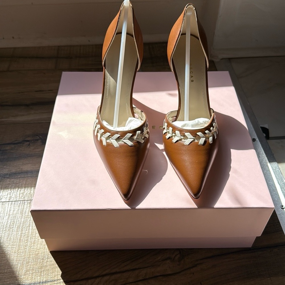 Mia Becar Leather D’Orsay Pumps